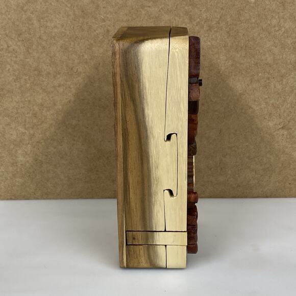 Carver Dan's Wood Puzzle Gift Box with Cardinal & Mother of Pearl Keepsake - Picture 7 of 13